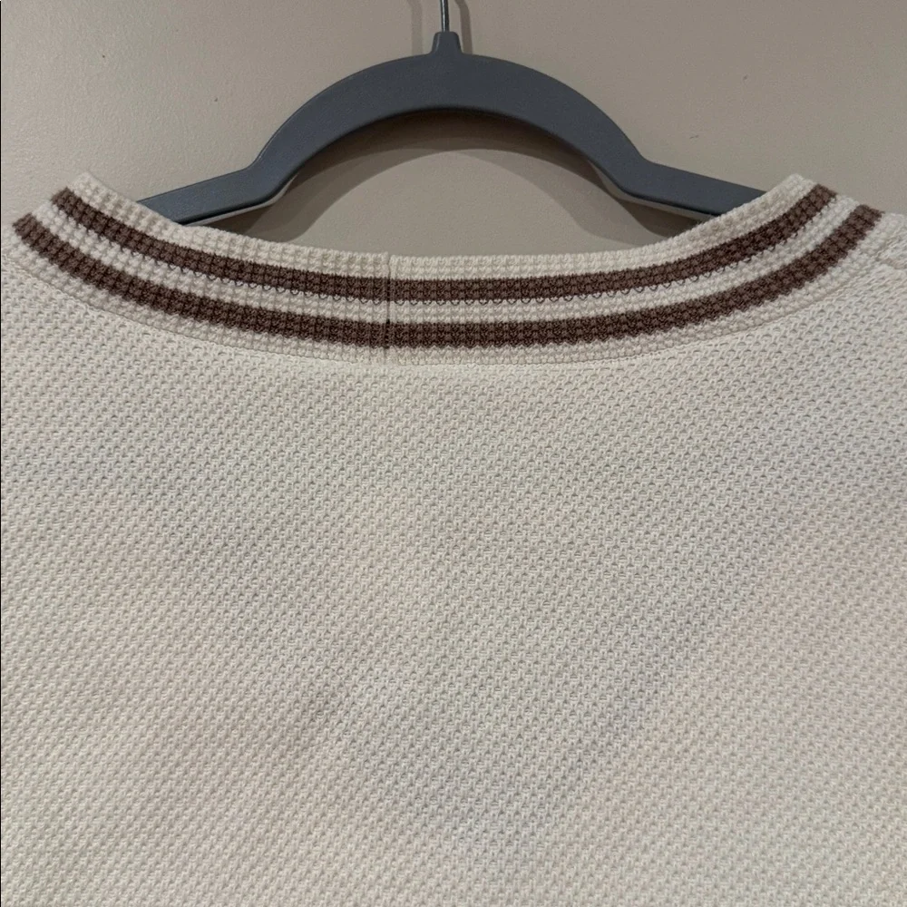 Alo Yoga Tennis Club Sweater Knit V Neck Pullover XS